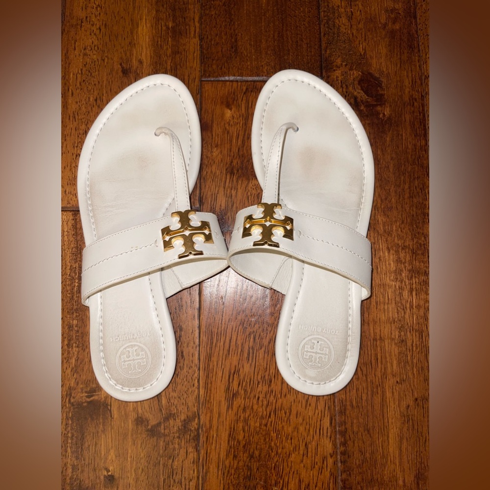 White and Gold Sandals